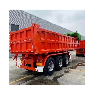 Zusammengestellter U-Typ-Dump-Tipper-Anhänger 50 Tonnen 3 Achsen-Dump-Anhänger ABS-Anti-Block-Bremssystem