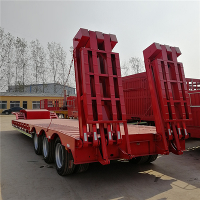 4 Achsen Lowboy Halbanhänger für 60 70 80 Tonnen Baggertransport