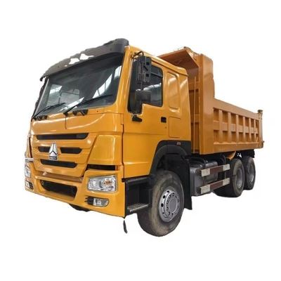 Rohrloser Reifenentwurf Gebrauchtes Bergbaudump Truck HOWO 375HP Rechtslenker 10 Räder 6X4