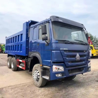 Rohrloser Reifenentwurf Gebrauchtes Bergbaudump Truck HOWO 375HP Rechtslenker 10 Räder 6X4