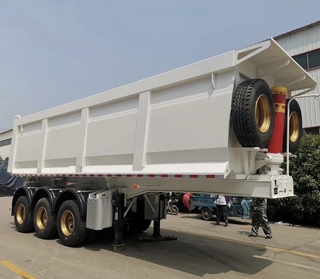 40-80 Tonnen 3-Achsen-Dump Truck U-Typ Semi-Anhänger mit ABS-Anti-Block-Bremssystem