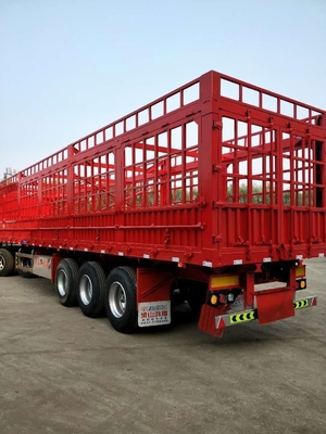 1820mm-Streifenwagen-Typ 3-Achsen 40-100 Tonnen Seitenwand-Dump-Semi-Trailer mit Materialien
