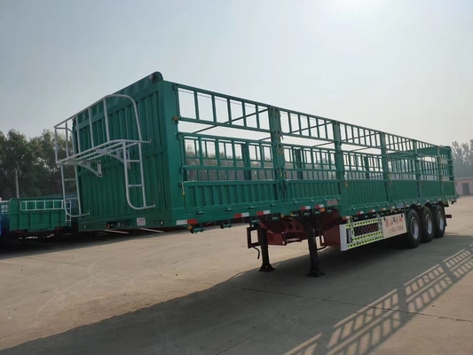 1820mm-Streifenwagen-Typ 3-Achsen 40-100 Tonnen Seitenwand-Dump-Semi-Trailer mit Materialien