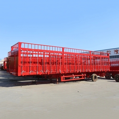 1820mm-Streifenwagen-Typ 3-Achsen 40-100 Tonnen Seitenwand-Dump-Semi-Trailer mit Materialien
