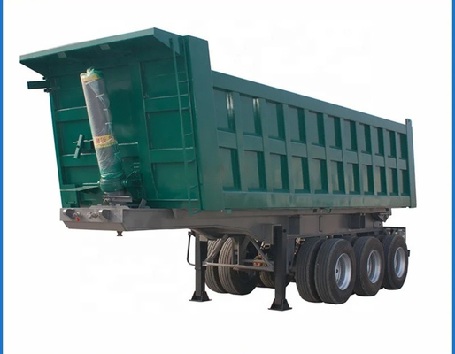 3-Achsen 40-100 Tonnen Rücken-Dump Truck Rücken-Tipp Semi-Anhänger für fortschrittliche Technologie