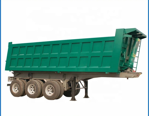 3-Achsen 40-100 Tonnen Rücken-Dump Truck Rücken-Tipp Semi-Anhänger für fortschrittliche Technologie