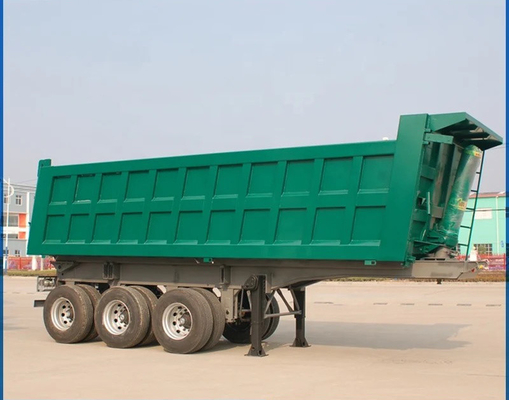 3-Achsen 40-100 Tonnen Rücken-Dump Truck Rücken-Tipp Semi-Anhänger für fortschrittliche Technologie