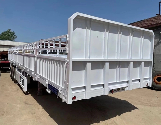 Direktverkäufe ABS-Anti-Block-Bremssystem Stahl 3-Achsen-Seitenwand Flat-Semi-Trailer
