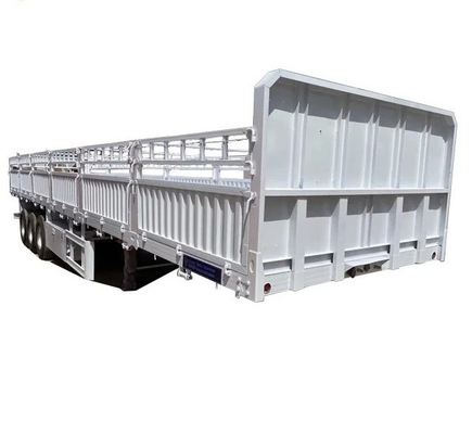 Direktverkäufe ABS-Anti-Block-Bremssystem Stahl 3-Achsen-Seitenwand Flat-Semi-Trailer