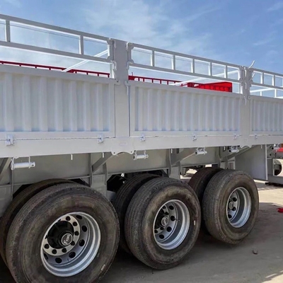 Direktverkäufe ABS-Anti-Block-Bremssystem Stahl 3-Achsen-Seitenwand Flat-Semi-Trailer
