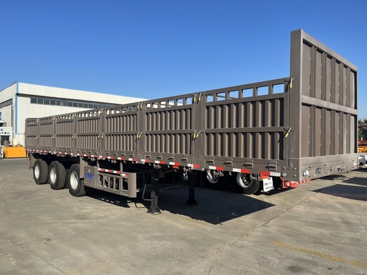 Direktverkäufe ABS-Anti-Block-Bremssystem Stahl 3-Achsen-Seitenwand Flat-Semi-Trailer