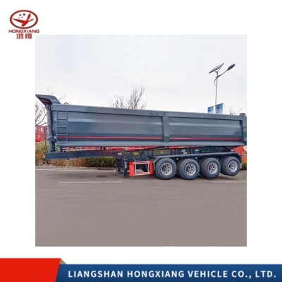 Semi-Tipper-Anhänger 35cbm 60 Tonnen Rücken-Dump-Truck-Anhänger für den Transport von Massen