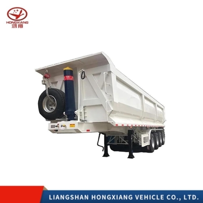 Semi-Tipper-Anhänger 35cbm 60 Tonnen Rücken-Dump-Truck-Anhänger für den Transport von Massen