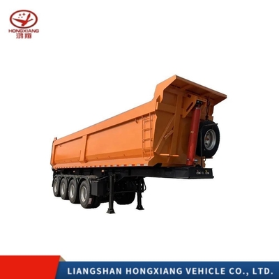 Semi-Tipper-Anhänger 35cbm 60 Tonnen Rücken-Dump-Truck-Anhänger für den Transport von Massen