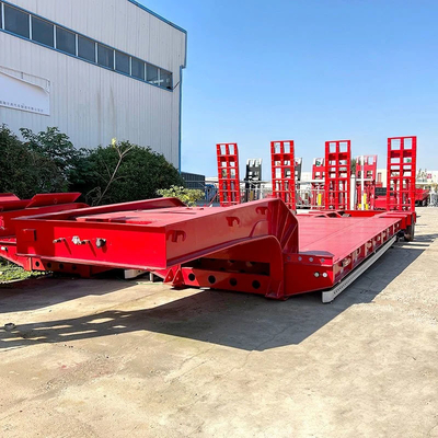 3 Achsen 60 Tonnen 80 Tonnen Niedrigbett 3 Achsen Lkw Semi-Anhänger Semi-Anhänger mit 13t Achse