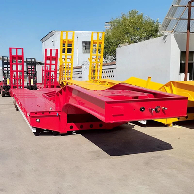 3 Achsen 60 Tonnen 80 Tonnen Niedrigbett 3 Achsen Lkw Semi-Anhänger Semi-Anhänger mit 13t Achse