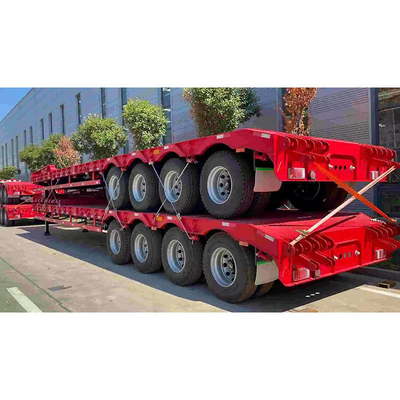 3 Achsen 60 Tonnen 80 Tonnen Niedrigbett 3 Achsen Lkw Semi-Anhänger Semi-Anhänger mit 13t Achse