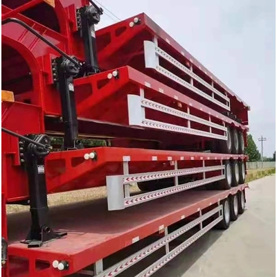 40FT 3 Achs-Gusshals-Lagerplatform-Semianhänger Flachbett-Semianhänger 3 Achs-Anhänger