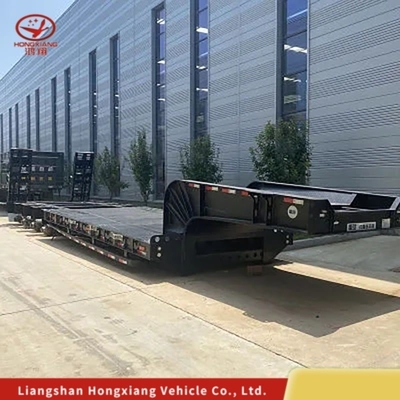 Niedrigste 3 Achsen 14m 40FT Flachbett Niedrigbett Semi-Anhänger mit ABS Anti-Block Bremssystem