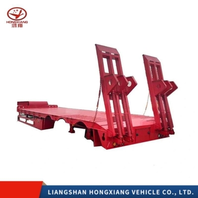 Hydraulischer 3-Achse 60 Tonnen-Gossenhalskran Niedrigbettanhänger Halbanhänger 13500X3000X1550 mm
