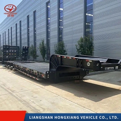 60 Tonnen niedrig liegende Semi-Trailer mit ABS-Anti-Block-Bremssystem und Flatbed-Design