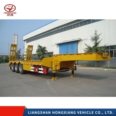 60 Tonnen niedrig liegende Semi-Trailer mit ABS-Anti-Block-Bremssystem und Flatbed-Design