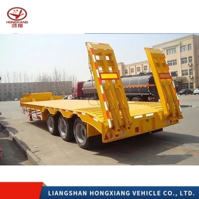 60 Tonnen niedrig liegende Semi-Trailer mit ABS-Anti-Block-Bremssystem und Flatbed-Design