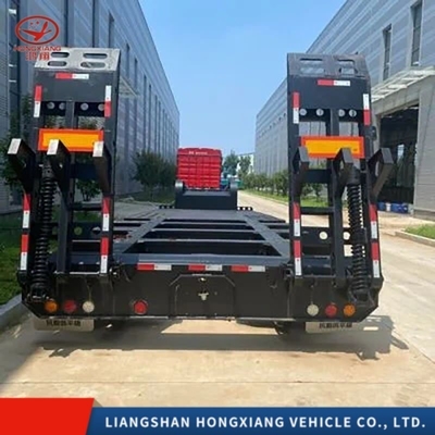 3 Achsen-Lowbed-Halbanhänger mit automatischer Leiter, inklusive ABS-Anti-Block-Bremssystem