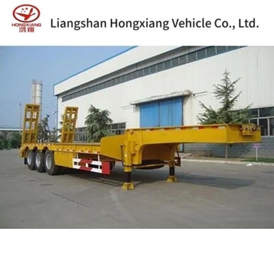 Schwergewicht 60 Tonnen Gooseneck Lowboy Anhänger Lastwagen 3/4 Achsen Lowbed Semi-Trailer