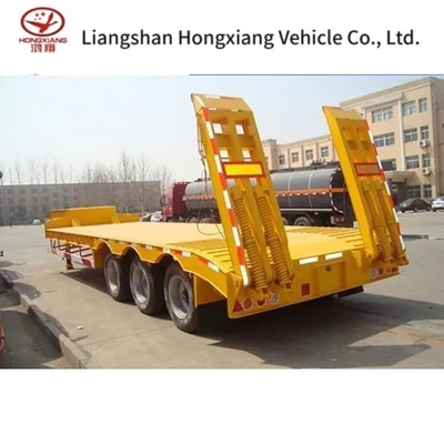 Schwergewicht 60 Tonnen Gooseneck Lowboy Anhänger Lastwagen 3/4 Achsen Lowbed Semi-Trailer