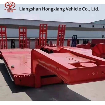 2240mm 13m 60-80t Semi-Trailer mit Tiefbett für schwere Ausrüstung Lowboy Flatbed Semi-Trailer