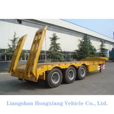 Bitte konsultieren Sie den Kundendienst Good Heavy Duty 3 Achsen 50 Tonnen Niedrigbett Semi-Trailer Transport