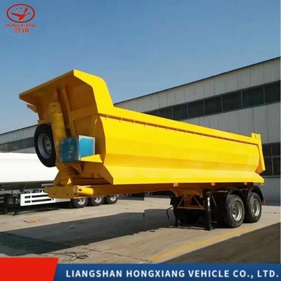 Selbstdumpfender 80 Tonnen schwerer Stahllastwagen EHL9400Z 3-Achs-Hinterrück-Flip-Dump-Halbanhänger