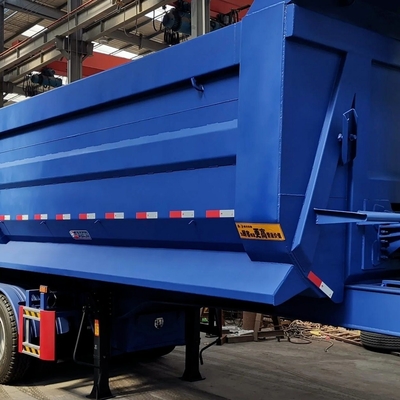 80-100 Tonnen 45cbm Rücken-Dumpper Anhänger Dump Tipper Halbanhänger für den Transport von Kohle