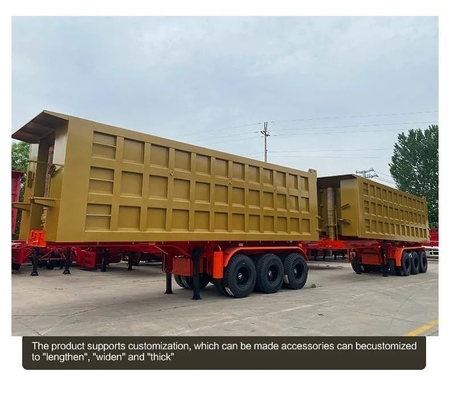 Seitenkipp-Truck Halbanhänger mit 12 Reifen und fortgeschrittenem Hydrauliksystem