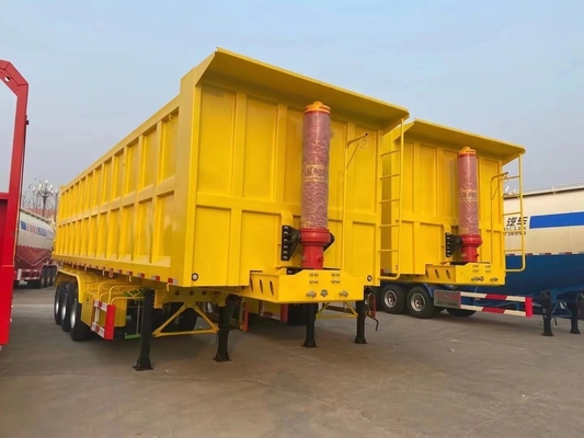 30cbm Rücken-Tipper-Semi-Anhänger mit Flachbett-Design und Dreiachsen-hydraulischen Selbst-Tippen