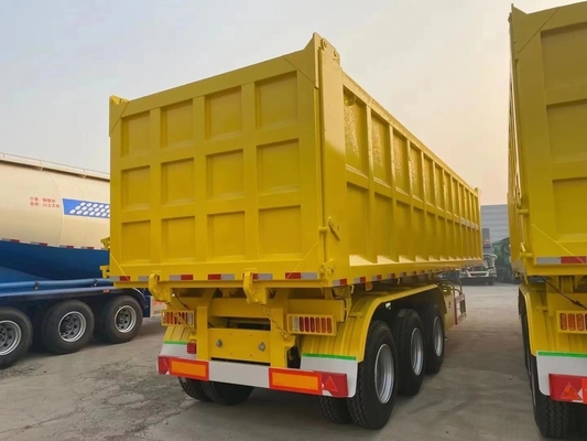 30cbm Rücken-Tipper-Semi-Anhänger mit Flachbett-Design und Dreiachsen-hydraulischen Selbst-Tippen