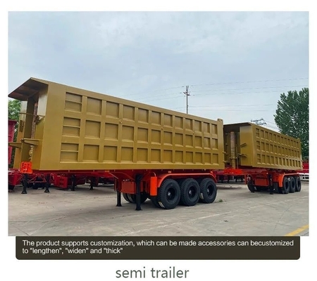 4 Achsen U-Form Hydraulischer Zylinder Selbstdumping-Tipper-Anhänger mit Selbstdumpingfunktion