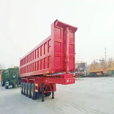 Integrierte kleine hydraulische Kippenrücken U-Form Dump Tipper Halbanhänger mit 13t Achse