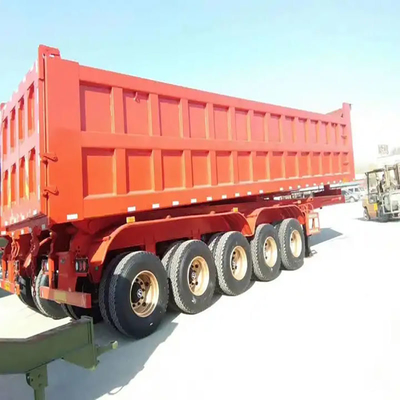 Integrierte kleine hydraulische Kippenrücken U-Form Dump Tipper Halbanhänger mit 13t Achse