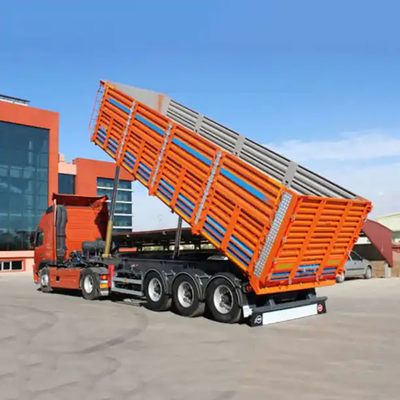 Integrierte kleine hydraulische Kippenrücken U-Form Dump Tipper Halbanhänger mit 13t Achse