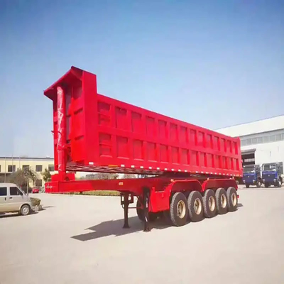 Integrierte kleine hydraulische Kippenrücken U-Form Dump Tipper Halbanhänger mit 13t Achse