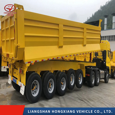 Lkw-Anhänger Duty Dump Anhänger U-förmige End-Rückschlag-Dumpper mit Anpassung