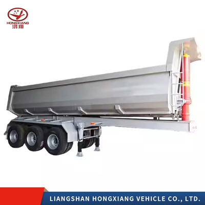 Stahl 3-Achsen-Tippen-Schienenanhänger-Tipper-Lkw-Anhänger-Dump-Anhänger für schwere Lasten