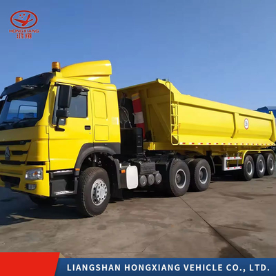 2/3/4 Achsen U-förmiger Hinterendeckel Semi-Lkw-Anhänger für Schwerlasttransport