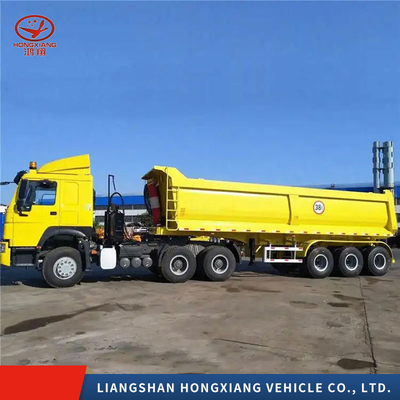 2/3/4 Achsen U-förmiger Hinterendeckel Semi-Lkw-Anhänger für Schwerlasttransport