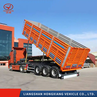 2240mm-Fertigungsbelag mit mehreren Achsen, hydraulischer Semi-Truck-Anhänger für einfaches Abwerfen und Kippen