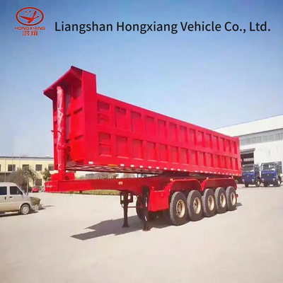 2240 mm Streckenablauf U-Form Tipper Dump Trailer für den Kohletransport Kreuzarm-Aufhängung