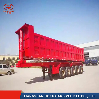 Selbstdumpfende Flachbett-Hinterdumpper-Truck-Dumpper-Semi-Anhänger zum einfachen Entladen