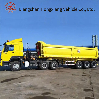 2 Achsennummer Sanddumpper Seitenkipperdumpper Semi-Anhänger Dump Truck Reifen 12r22.5